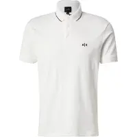 Armani Exchange für Herren. XM001289AF10363U0009 Maßgeschneidertes Polo (M), Weiß, Lässig, Baumwolle, Kurzarm