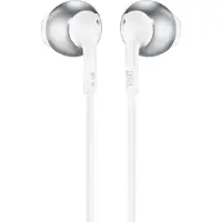 JBL In-Ear-Kopfhörer "In-ear wired headphones T205", silber (silberfarben), B:6cm H:2cm T:17,5cm, Kopfhörer, In-Ear-Kopfhörer