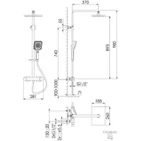 Steinberg Serie 342 Brauseset, Komplettset inklusive Thermostat, Regenbrause und Handbrause, 3422721S