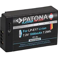 PATONA Platinum Akku mit USB-C Input Canon LP-E17