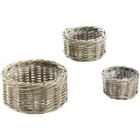 Locker Übertopf , grau, B:25cm H:13cm Ø:25cm, Rattan, Pflanzgefäße, Übertopf