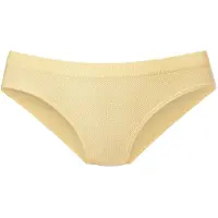 LASCANA Slip , Damen, Gr. 44/46, Jersey, gelb (vanille), Jersey, Obermaterial: 58% Baumwolle, 39% Polyamid, 3% Elasthan, figurbetont, Unterhosen Slip, aus angenehm weicher Baumwolle