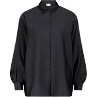 Vera Mont Satin-Bluse mit Kragen in Schwarz | Gr.: 38