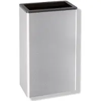 Hewi Papierabfallbehälter Serie 805 8050510092 Edelstahl geschliffen, anthrazitgrau