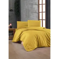 L'essentiel Maison , Dark Yellow, Bettwäsche-Set, Dunkelgelb, 100 % BAUMWOLLE RANFORCE, 140 x 200 cm