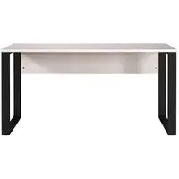 Germania Schreibtisch "Adrano", beige (kaschmir, schwarz, schwarz, kaschmir), B:150cm H:74cm T:60cm, Tische, Schreibtisch, 150x74x60cm,Metallkufen,widerstandsfähige Beschichtung,Made in Germany