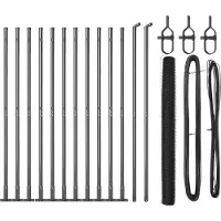vidaXL Sechseckzaun mit Betonsockel 25 x 1,6 m PVC-beschichteter Stahl
