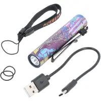 Acebeam Rider RX 2.0 LED-Taschenlampe, Anodized Titanium, 700 Lumen, Betrieb mit einem 14500 Li-Ion Akku