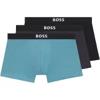 BOSS Trunk "3P Trunk ONE", Herren, Gr. XXL, Jersey, bunt (open miscellaneous 961), Jersey, Obermaterial: 95% Baumwolle, 5% Elasthan, Unterhosen Trunk, mit unifarbenen Bund