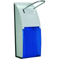 JM Metzger FIX Dosierspender für die hygienische Dosierung, von Seifen, Lotionen und Desinfektionsmitteln, passend für 500 ml - Flaschen, Kunststoff, blau