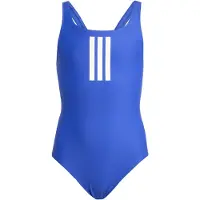 Adidas Badeanzug PERFORMANCE "3S MID SUIT GY", Jungen, Gr. 164, N-Gr, blau (selubl, weiß), Obermaterial: 78% Polyamid, 22% Elasthan, Badeanzüge Badeanzug, für Kinder, sportlicher Badeanzug