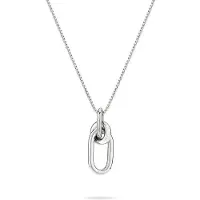 Liebeskind berlin Kette mit Anhänger "Schmuck Geschenk Edelstahl Halskette Modern Knot Knoten", silber (silberfarben), Halsketten, Edelstahl, L: 47 B: 2mm, Kette mit Anhänger, B:2mm