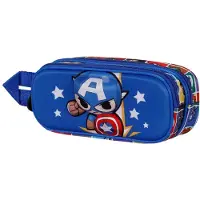 KARACTERMANIA Captain America 3d Avengers Doppel-federmappe Mehrfarbig Mehrfarbig One Size
