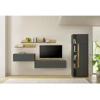Home affaire Büromöbel-Set "CiTY/GiRON", grau (anthrazit), B:330cm H:200cm T:40cm, Arbeitsmöbel-Sets, Büromöbel-Set, Home Office
