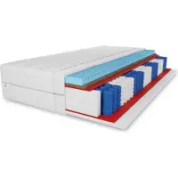 MARPUR Taschenfederkernmatratze 80x200 Premium Kokos, 7 Zonen, H3/H4, Höhe 21 cm