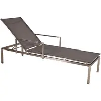 Garden Pleasure Gartenliege "Liege Set »SIENNA«", grau, Obermaterial: 70% PVC, 30% Polyester, Gartenliegen, Gartenliege, Edelstahl, verstellbare Rückenlehne, L: 200 cm