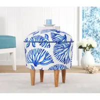 Hannah Home , Rakamoz 8856, Sitzpuff, 50 % BAUMWOLLE / 50 % LEINEN, Mehrfarbig, 43 x 43 x 46 cm