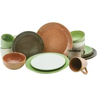Creatable , 22239, Canvas Mediterran, Kombiservice, Steinzeug