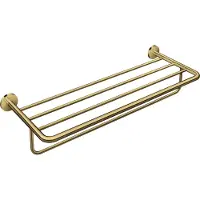 Hansgrohe AXOR UNIVERSAL Circular Handtuchablage, mit Handtuchhalter, 42843990, Farbe: Polished Gold Optic