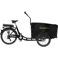 Sachsenrad E-Lastenrad T1, Flexible Transportbox mit Versteckter, LCD Display und StVZO-Zugelassung für Kindertransport, Shimano 7-Gang-Schaltung
