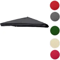 Mendler Ersatz-Bezug für Luxus-Ampelschirm HWC-A96 mit Flap, Sonnenschirmbezug, 3x4m (Ø5m) Polyester anthrazit