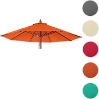 Mendler Ersatz-Bezug für Gastronomie Holz-Sonnenschirm HWC-C57, Sonnenschirmbezug, rund Ø3m Polyester terracotta