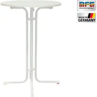 MFG Stehtisch 80 cm klappbar, weiß/weiß, wetterfest