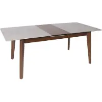 Mendler Esszimmertisch HWC-M57, Esstisch, Massiv-Holz Laminat Melamin 160-200x90cm, ausziehbar Beton-Optik,