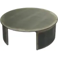 Mendler Couchtisch HWC-L74, Beistelltisch Wohnzimmertisch, MVG-zertifiziert Industrial, rund Ø80cm, Metall-O