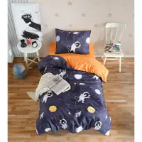 L'essentiel Maison , Astron - Dark Blue, Einzelbettbezug-Set (FR), 65 % BAUMWOLLE / 35 % POLYESTER, Dunkelblau, 140 x 200 cm