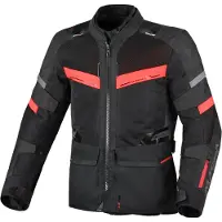 Macna Captane wasserdichte Motorrad Textiljacke, schwarz/rot, S
