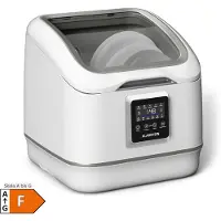 Klarstein SilentScrub Tischgeschirrspüler - kompakte & tragbare Tischspülmaschine für 3 Gedecke, 7 Programme & digitaler Touchscreen - leiser Betrieb bei 55 dB