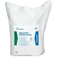Dr. Schumacher GmbH DESCOSEPT SPEZIAL WIPES Desinfektionstücher, Gebrauchsfertige alkoholfreie Tücher zur Schnelldesinfektion, 1 Nachfüllpackung à 100 Tücher