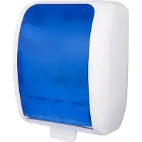 JM Metzger COSMOS Handtuchrollenspender Autocut, abschließbar, modernes Design, Farbe: weiß/blau