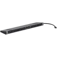 TNB USB-C Dual-Dockingstation DSMST12 mit HDMI, VGA, DisplayPort, USB und Ethernet