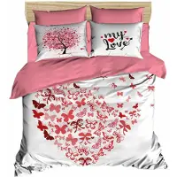 L'essentiel Maison , 183, Doppel-Bettbezug-Set, 100 % POLYESTER-MICROSATIN, Weiß, 200 x 220 cm