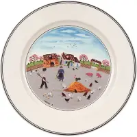 Villeroy & Boch Frühstücksteller "Frühstücksteller Hühnerhof Design Naif ø 21 cm bunt", bunt, Speiseteller, Frühstücksteller