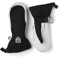 Hestra - Skifäustlinge - Mitt Army Leather Heli Ski W Black/Offwhite für Damen aus Wolle - Größe 9 - schwarz