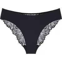 Triumph Slip "Pretty Micro Tai", Damen, Gr. XS, Microfaser, schwarz, Microfaser, Obermaterial: 89% Polyamid, 11% Elasthan, körpernah, Unterhosen Slip, nahtlos