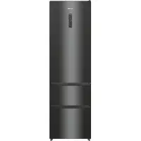 Hisense RM469N4AFD1 Kühl-Gefrierkombination, freistehend, NoFrost, 368 Liter, 229 L Kühlen, 113 L Gefrieren, XtremeFreeze, Smart Fresh, Metal Cooling, CrispZone, schwarz Inox