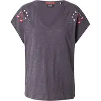 Scotch & Soda Embroidered Kurzarm-t-shirt Mit V-ausschnitt