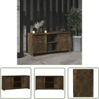 The Living Store TV-Schrank Räuchereiche 102x37,5x52,5 cm Holzwerkstoff