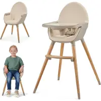 Kinderkraft Hochstuhl "FINI 2", Kinder, Gr. B/H/T: 55cm x 96cm x 58,5cm, beige, Stühle Hochstuhl, Topseller