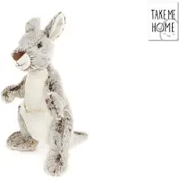 Merkloos Känguru Plüsch Kuscheltier 31cm weiches Spielzeug waschbar braun