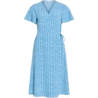 Vila Vilovie Kurzärmeliges Kleid Mit V-ausschnitt