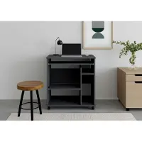 VOGL Möbelfabrik Computertisch VOGL MÖBELFABRIK "Compi", grau (anthrazit), B:72cm H:76cm T:46cm, Tische, Computertisch, PC-Tisch mit Tastaturauszug, platzsparend, Breite 72 oder 90 cm