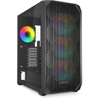 Sharkoon AK3 RGB, Midi Tower, PC, Schwarz, ATX, micro ATX, Mini-ITX, Multi, Taschenlüfter