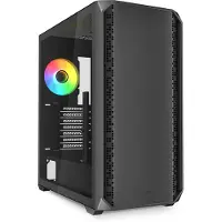 Sharkoon AK2 RGB, Midi Tower, PC, Schwarz, ATX, micro ATX, Mini-ITX, Multi, Taschenlüfter
