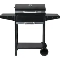 HABITAT ET JARDIN Holzkohlegrill "Bizon" - 119 x 50 x 101 cm - Schwarz
