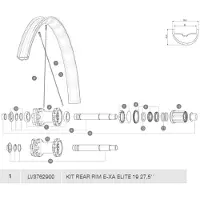 Mavic E-xa Elite 19 Hinterradfelge